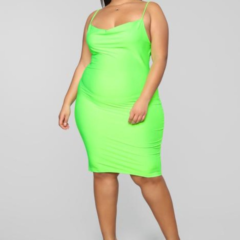 Crave Me Midi Dress - Neon Green